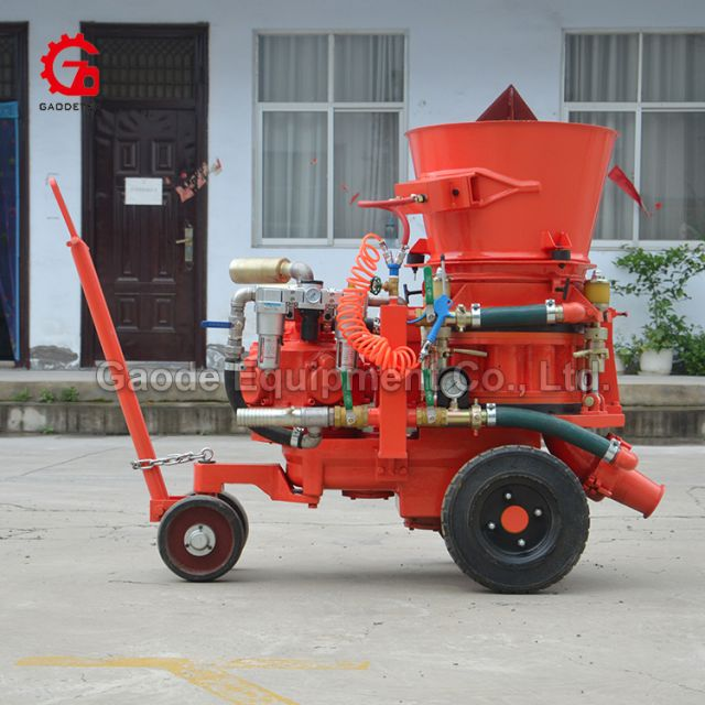 GAODETEC GZ-5AR 15mm Max Aggregate Refractory Gunning Machine With Heavy-Duty Wheels